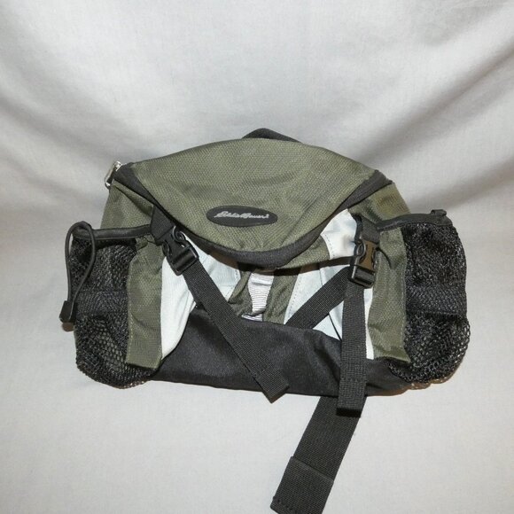 Eddie Bauer Green and Black Waist Pack Fanny Pack EB26101 - Picture 1 of 3